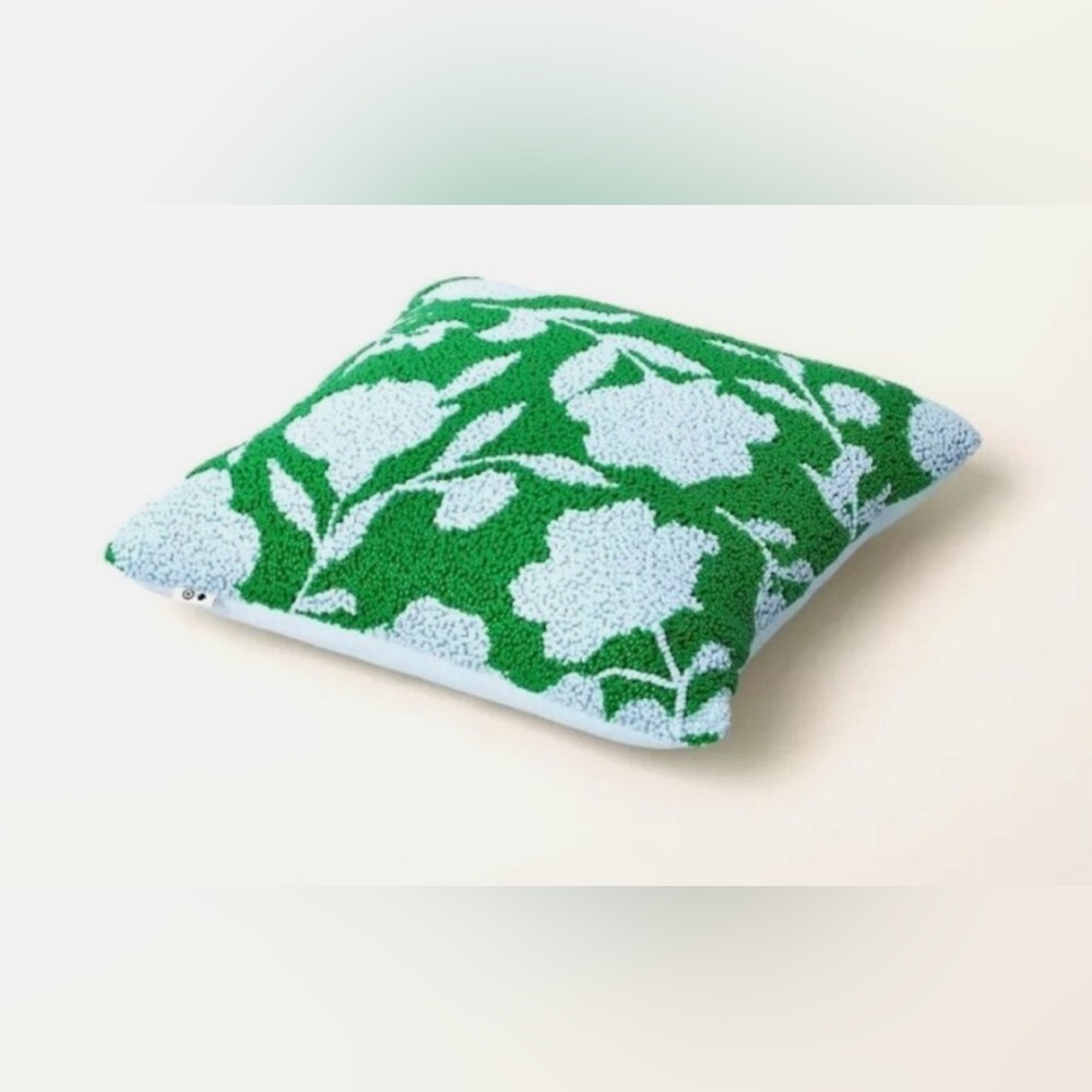 Kate Spade Target  beaded Floral Green and Blue Throw Pillow
12x12 - Picture 2 of 7